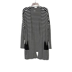 Texas True Threads Striped Cardigan black/white size medium